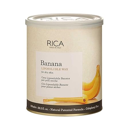 Rica Banana Liposoluble Wax Men & Women  For Dry Skin Waxing  (800 ml)