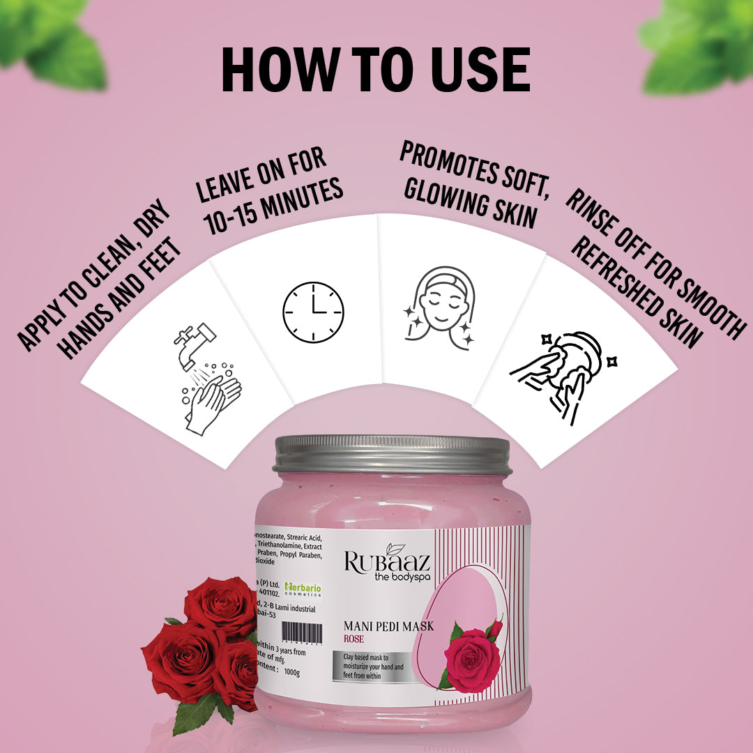 Rubaaz Mani Pedi Rose Mask – 1kg