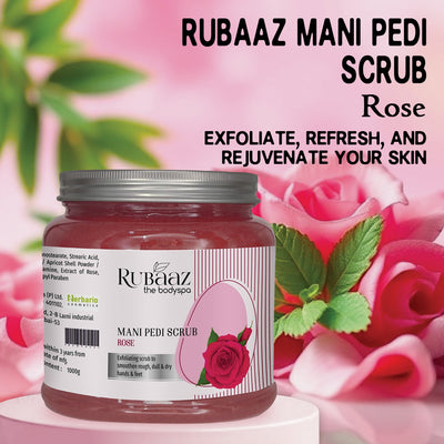 Rubaaz Mani Pedi Rose Scrub – 1kg