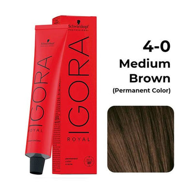 Schwarzkopf Igora Royal Permanent Hair Color 4-0 Medium Brown Natural 60ml