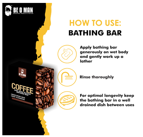 BEOMAN Bathing Bar - Coffee & Shea Butter (125g)