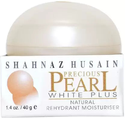 Shahnaz Husain Precious Pearl White Plus Cream - Naturally Whitening Rehydrant Moisturiser - 40 Gms.  (40 g)
