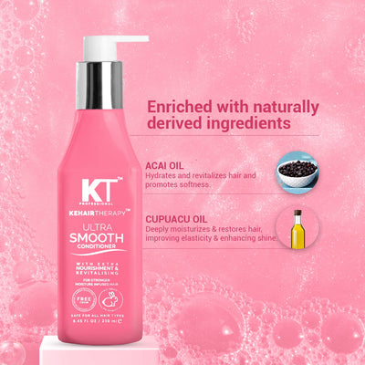 KT Professional Kehairtherapy's Sulfate-free Ultra Smooth Conditioner for Chemically Treated Hair , 250 ml