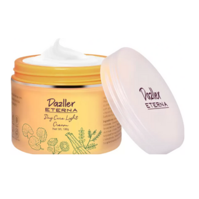 Dazller Eterna Day Care Light Cream, SPF 15 & PA+ Sunprotection,Mattifying,Nourishing Ingredients (100 g)