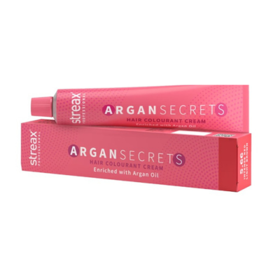 Streax Professional Argan Secret Hair Colourant Cream - Intense Red Light Brown 5.66 - 60 gms