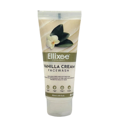 Ellixee Vanilla Cream - Prevents Fine Lines + Wrinkles Face Wash