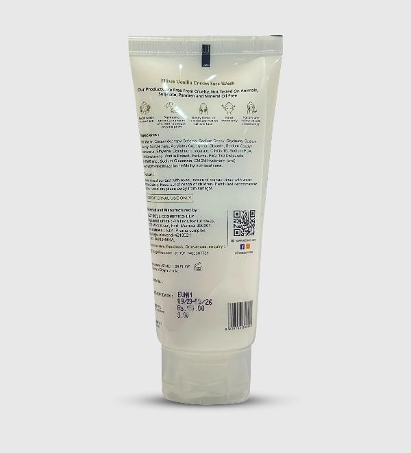 Ellixee Vanilla Cream - Prevents Fine Lines + Wrinkles Face Wash