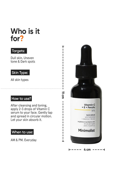 Minimalist Vitamin C + E + Ferulic 16% Face Serum