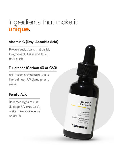 Minimalist Vitamin C + E + Ferulic 16% Face Serum