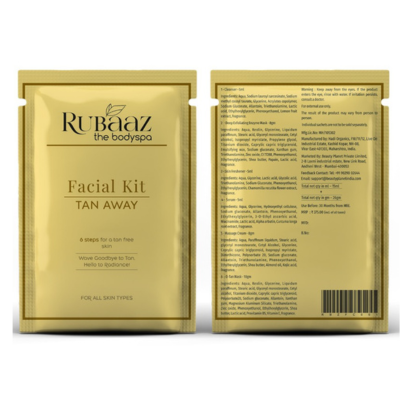 Rubaaz Facial Kit (Tan Away) – Monodose