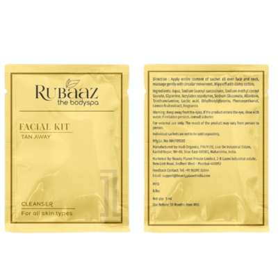 Rubaaz Facial Kit (Tan Away) – Monodose