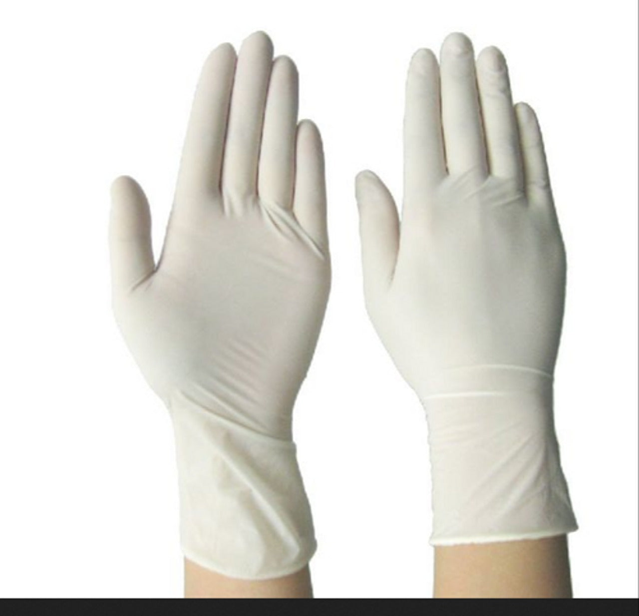 M-Care Examination Gloves - Latex Powdered White (Medium) - Box of 100