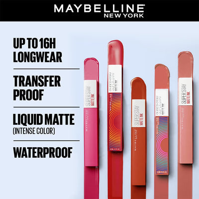 Maybelline Super Stay Matte Ink Liquid Lipstick - Top Shades (25-70-118)