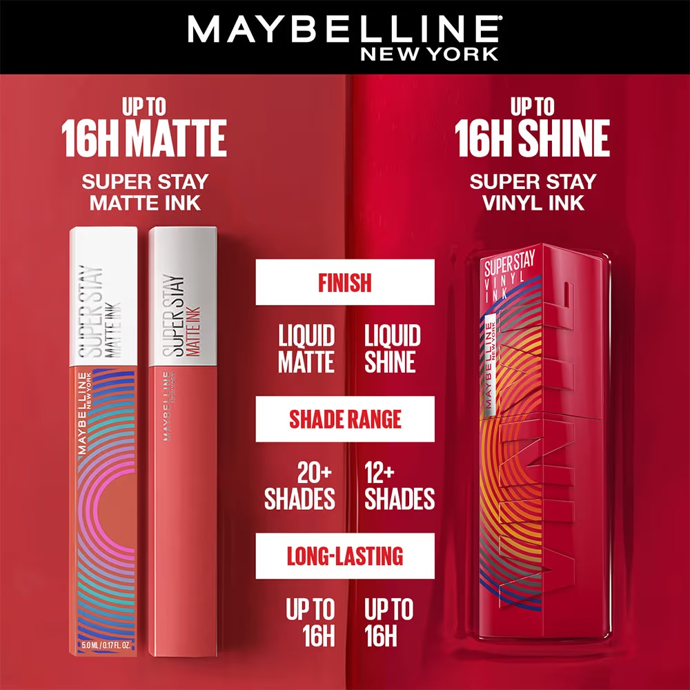 Maybelline Super Stay Matte Ink Liquid Lipstick - Top Shades (25-70-118)