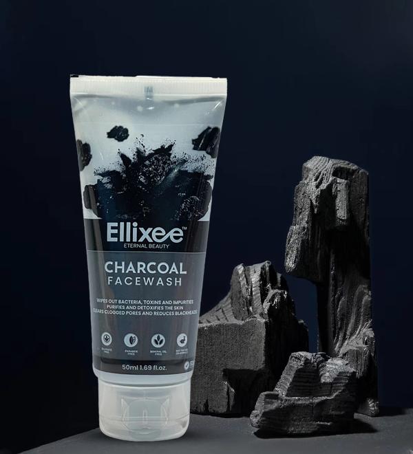 Ellixee Reduces Blackheads + Purifies The Skin Charcoal Face Wash