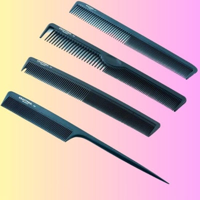 KraftPro Set of Four Combs- Tail Comb/ Setting Comb/ Dressing Comb/ Section Comb