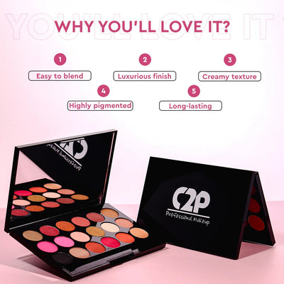 C2P Deep Rose Eyeshadow Palette - 20g