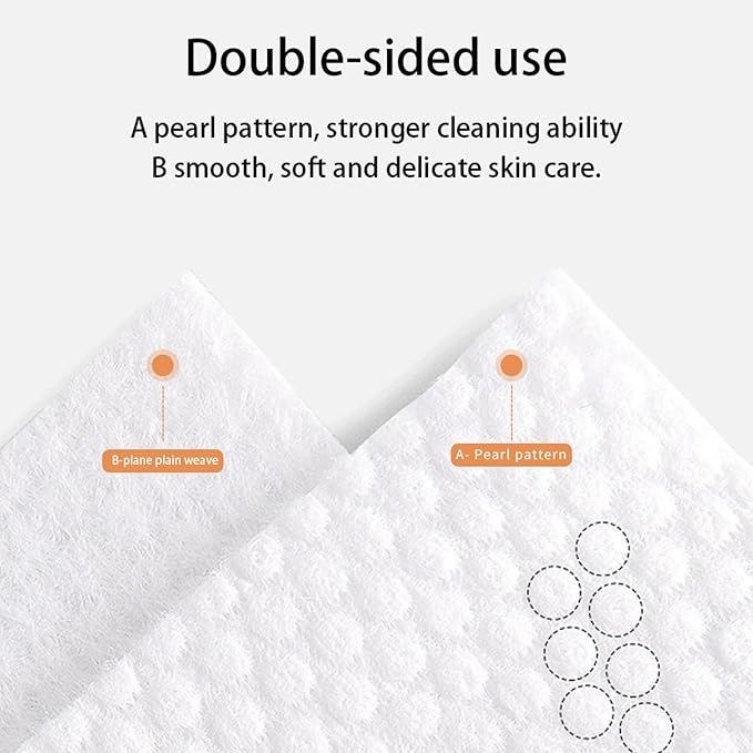 Simplisa Disposable Face and Body Towel – Pack of 100 | Ultra Gentle Non-Woven Towels (12"x12")