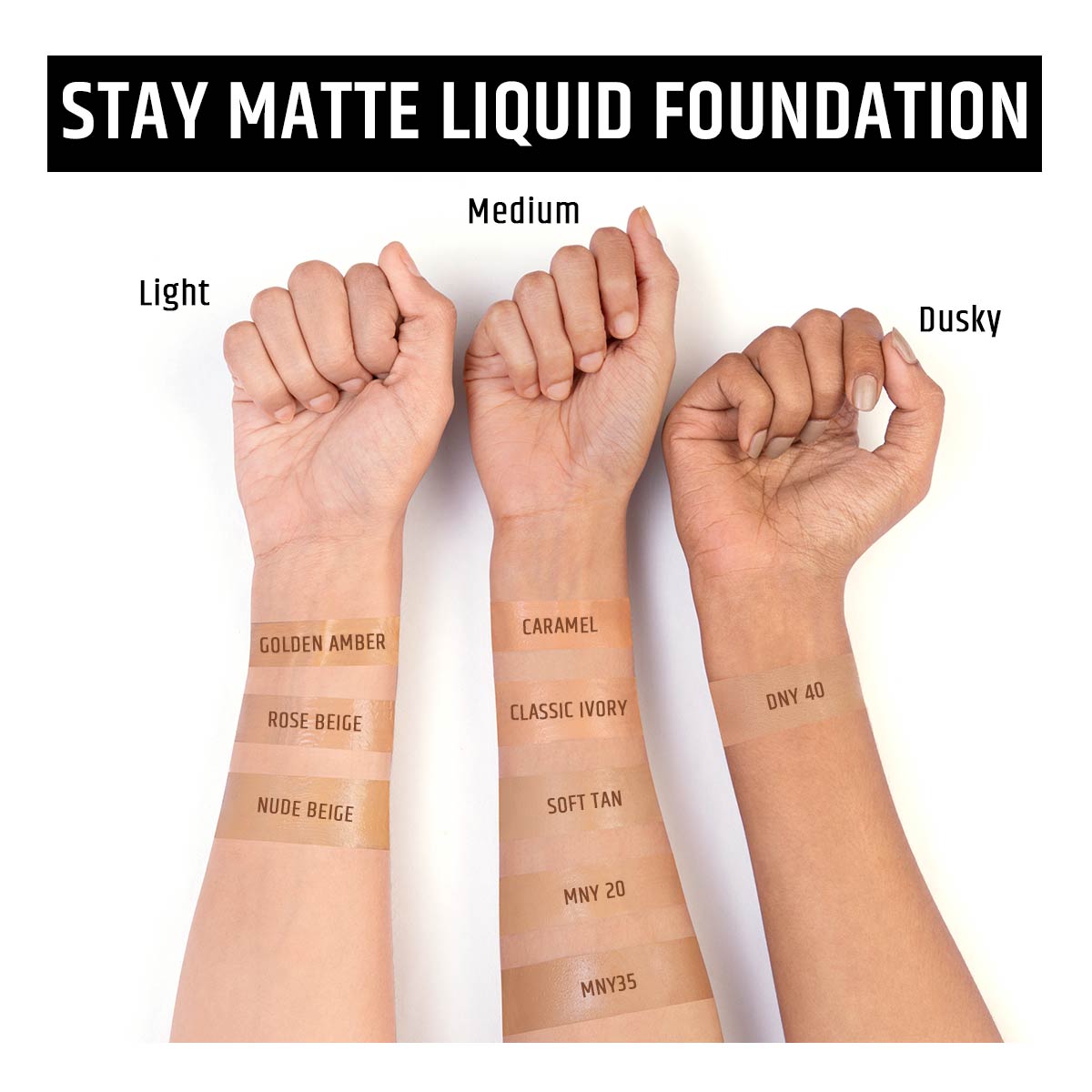 Insight Stay Matte Liquid Foundation (Golden Amber, Rose Beige, Caramel, Nude Beige, Classic Ivory, Soft Tan)