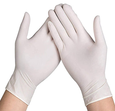 M-Care Examination Gloves - Latex Powdered White (Small) - Box of 100