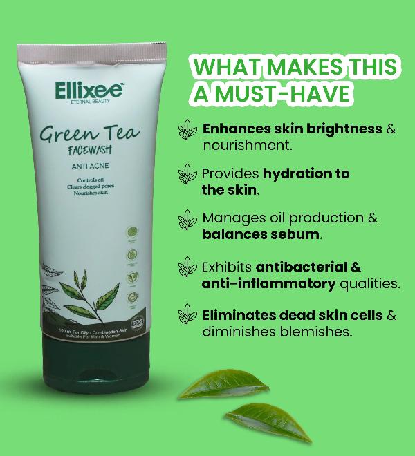 Ellixee Green Tea Anti Acne Face Wash