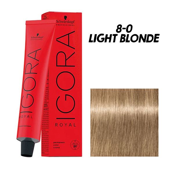 Schwarzkopf Professional Igora Royal Permanent Color Creme (8-0 Light Blonde)