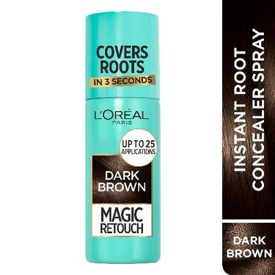 L'Oréal Paris Instant Root Concealer Spray, Ideal for Touching Up Grey Root Regrowth, Magic Retouch, 1 Black, 75ml