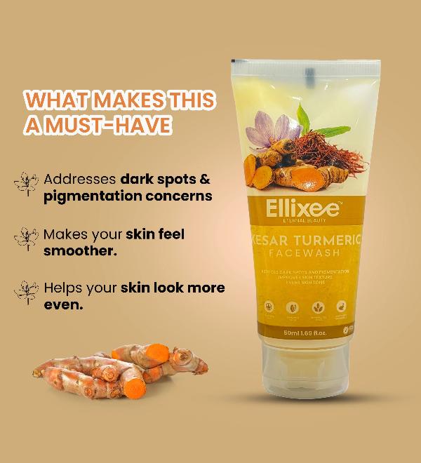 Ellixee Kesar & Turmeric + Removes Dark Spots Face Wash