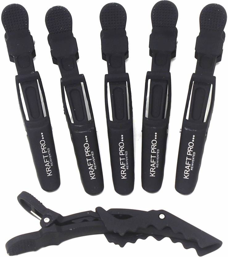 Black Ceramic Kraftpro Brush Set + Kraftpro Section Clips (6 Clips) - Black