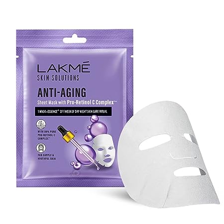 LAKMÉ Solutions Sheet Mask Anti-Aging with Pro Retinol C Complex~ 25ml