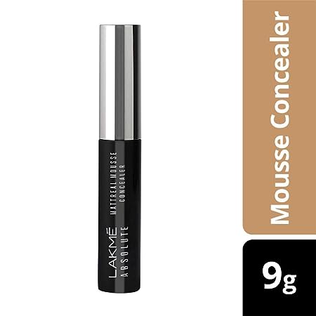 Lakmé Absolute Mattereal Mousse Concealer, Toffee, 9 g