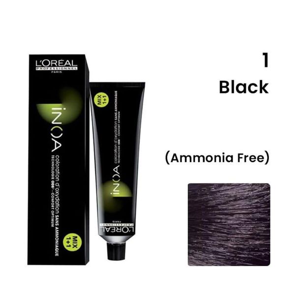 L'oreal Professionnel Paris INOA Ammonia-free Permanent Hair Color -1 (Black)