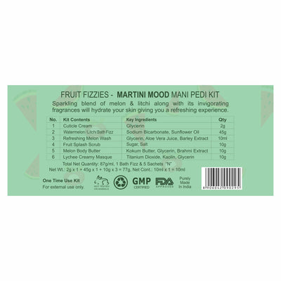 Aroma Treasures Fruit Fizzies - Martini Mood Mani Pedi Kit (87g/ml)