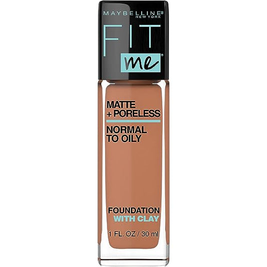 Maybelline New York Fit Me Matte+Poreless Liquid Foundation, 338 Spicy Brown, 30ml