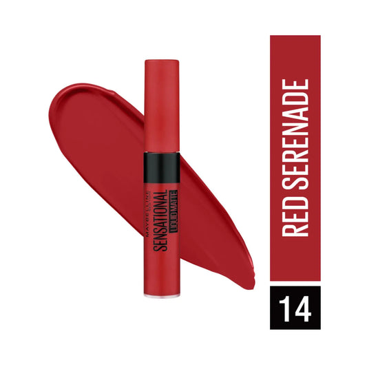 Maybelline New York Sensational Liquid Matte Lipstick - 14 Red Serenade (7ml)