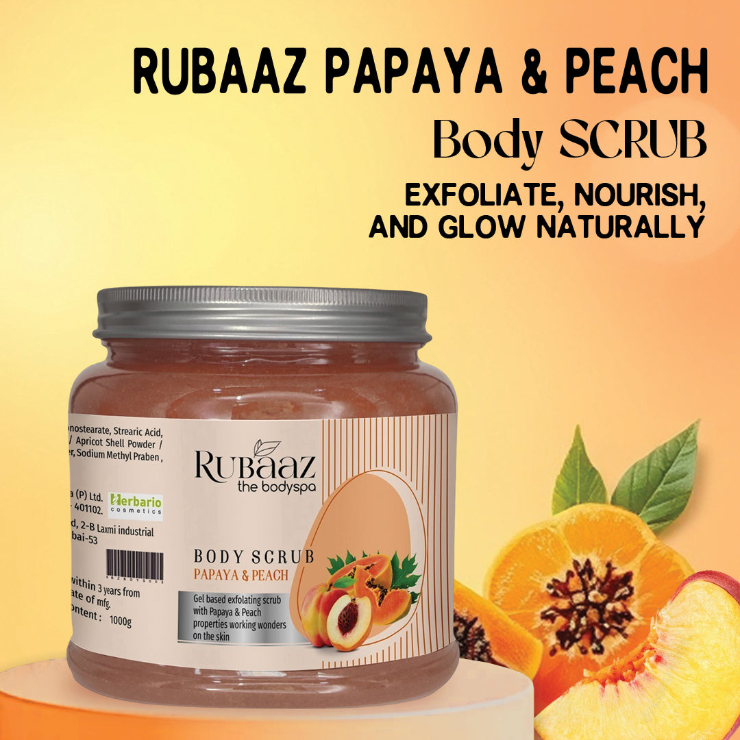 Rubaaz Papaya And Peach Body Scrub 1Kg