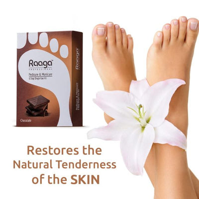 Raaga Professional Chocolate Pedicure and Manicure 6 Step Single Use Kit (63gm)