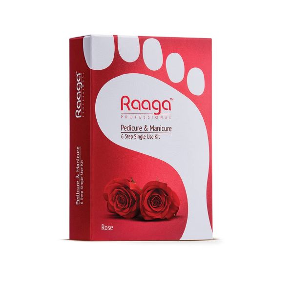 Raaga Professional Rose Pedicure & Manicure 6 Step Single Use Kit (63gm)