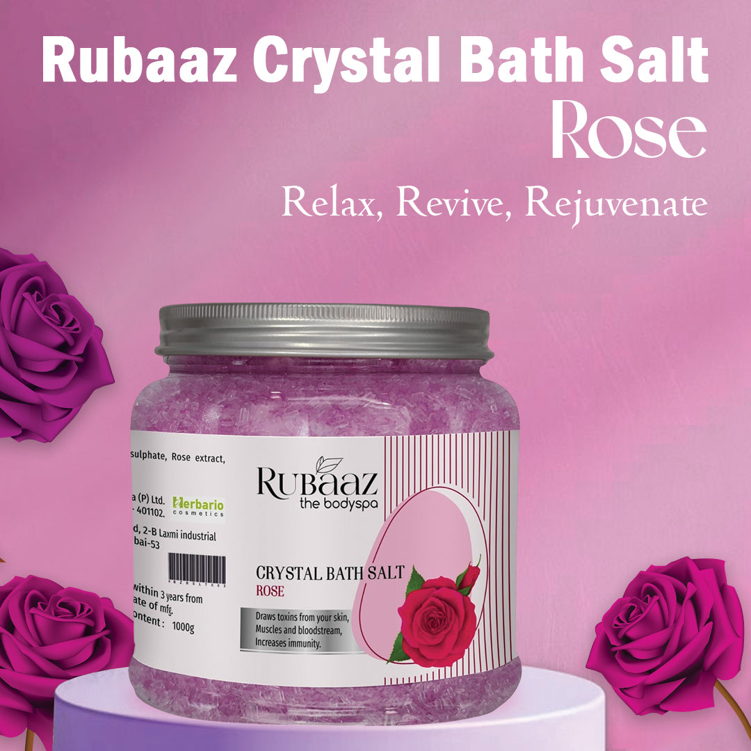 Rubaaz Crystal Bath Salt Rose – 1kg