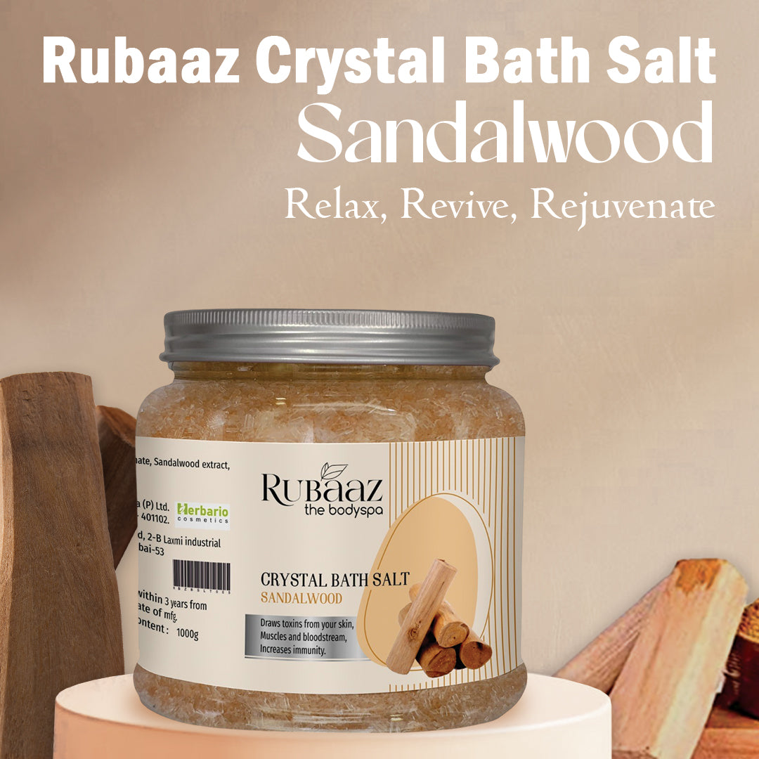 Rubaaz Crystal Bath Salt Sandalwood 1kg