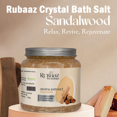 Rubaaz Crystal Bath Salt Sandalwood 1kg