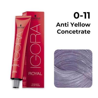 Schwarzkopf Professional Igora Royal Permanent Color Creme (0-11 Anti Yellow Concetnrate)