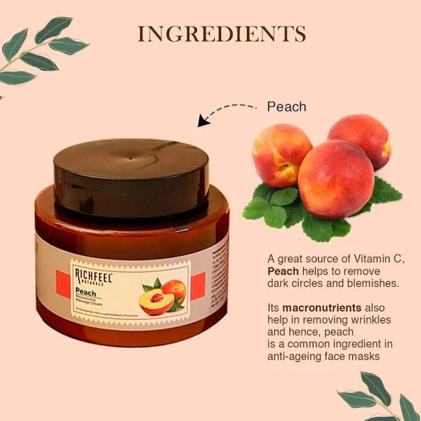 Richfeel Peach Moisturizing Massage Cream