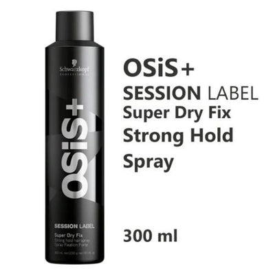 Schwarzkopf Professional Osis + Session Label Strong Hold Hair Super Dry Fix Spray (300ml)