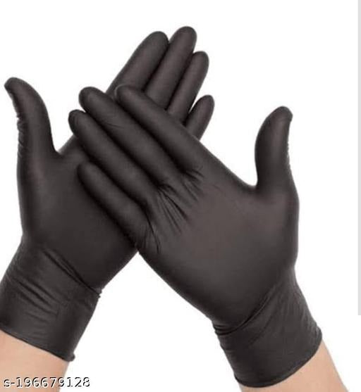 Premium Quality Black Nitrile Examination Gloves - Small(Pack of 100)