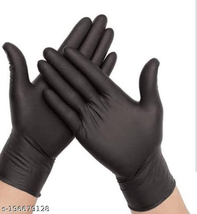 Premium Quality Black Nitrile Examination Gloves - Medium (Pack of 100)