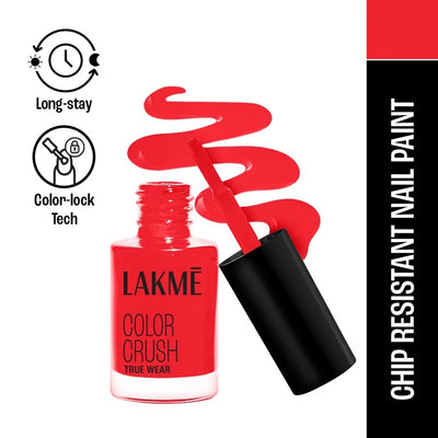 Lakme True Wear Color Crush Nail Polish Long Lasting & Vibrant Nail Paint (13 to 91)